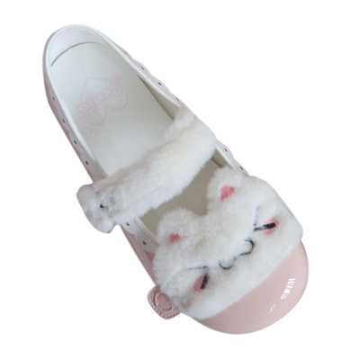 B品 补丁熊圆芙芙原创lolita鞋大头鞋可爱加绒棉鞋lo鞋清仓不售后