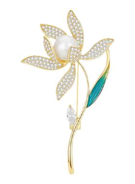 玉兰花胸针高端精致时尚