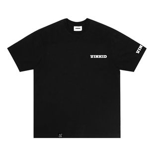 Vinkid(云梯)基础街头生活短袖Tee恤夏季百搭国潮宽松美式潮流