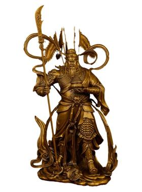 关公神像立刀客厅大号摆件纯铜