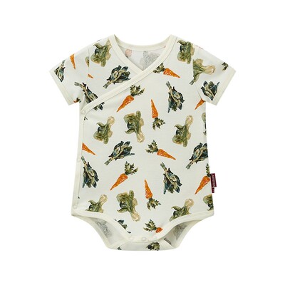 Milkbarn侧开扣短袖包屁衣