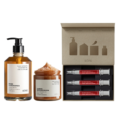 EOFE山茶花头皮精华液海盐洗发膏头皮卸妆油控油蓬松深层清洁套装