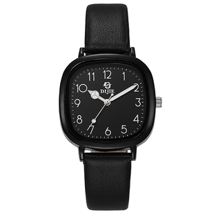 方糖女款手表初高中生学生公务员静音考试电子时尚石英表学生手表