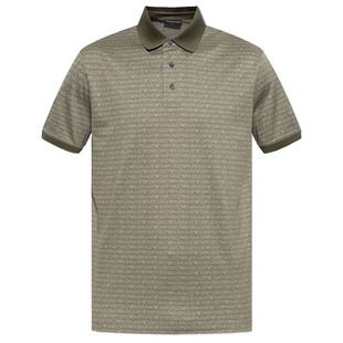 Armani/阿玛尼EA 男士时尚满印老花短袖POLO衫 EM000788 AF12916