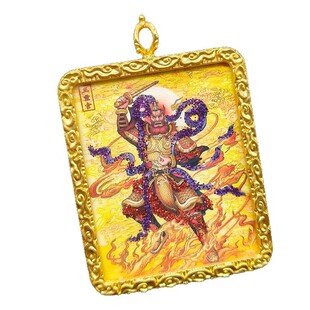 龙虎山道系唐卡吊坠杨戬黑妈妈赵公明项坠王灵官华光挂件中式复古