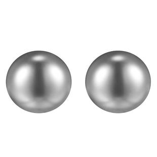 S925纯银针真多麻灰馒头珍珠耳钉女2025年新款爆款耳环精致耳饰品