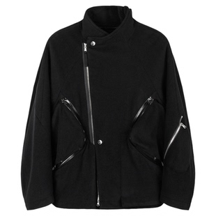 「讶梦」弧形结构多口袋毛呢夹克J64「侵蚀装备」