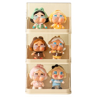 哭娃盲盒收纳展示架crybaby泡泡玛特搪胶娃娃毛绒玩偶挂件收纳盒