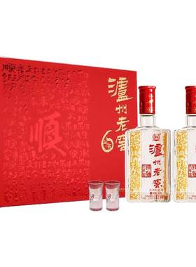 【蜜蜂惊喜社】泸州老窖六年窖头曲六六顺礼盒52度500ml*2瓶