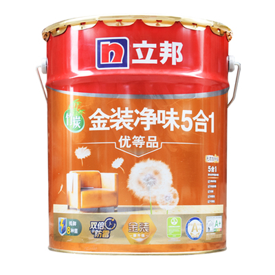 立邦金装净味五合一内墙乳胶漆室内家用墙面漆防霉抗甲醛环保墙漆