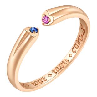 周生生18K玫瑰金V&A博物馆联名情诗宝石戒指女93181R