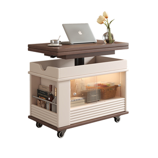 可移动边几折叠升降茶几桌小户型客厅家用阳台小茶桌茶台沙发边柜