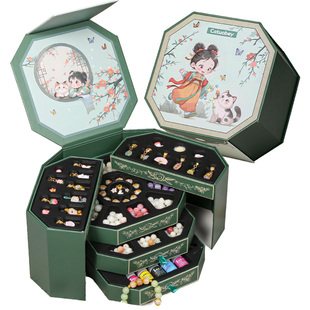 泡泡菩提文玩国风串珠礼盒儿童古风手链diy女孩材料首饰新年礼物6