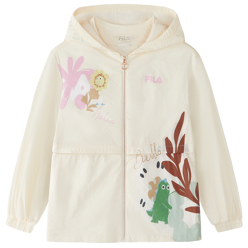 【抗紫外线UPF50+】FILA斐乐童装儿童皮肤衣2024夏季女小童防晒服