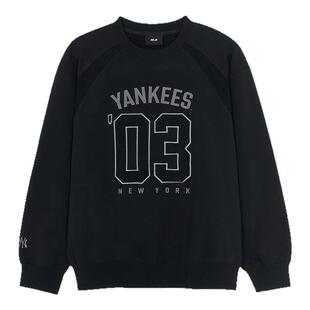 MLB官方 男女同款潮流时尚百搭复古学院风圆领套头卫衣春夏MTV02