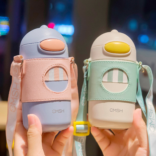 儿童保温杯316食品级迷你便携杯子小巧小号容量毫升吸管水杯300ml