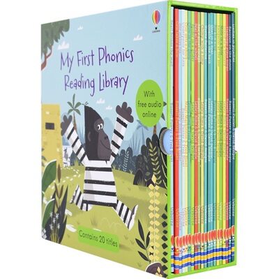 Usborne My First Phonics Reading Library 尤斯伯恩 我的图书馆20册 自然拼读故事 儿童英语故事绘本 英文原版进口图书