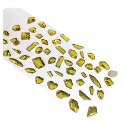 SUNLEAD金黄色平底异形美甲钻饰