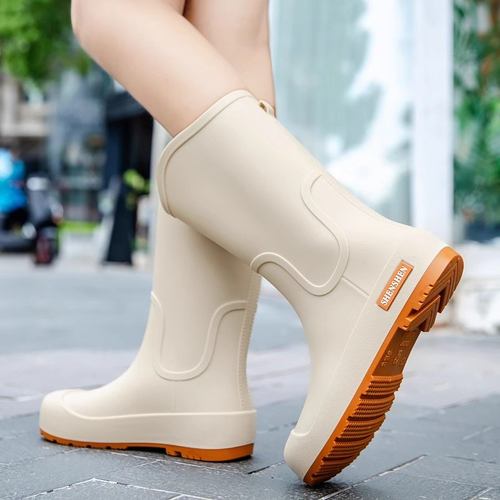 雨鞋时尚女款2025新款高筒防滑加厚女士防水鞋户外溯溪雨靴胶鞋