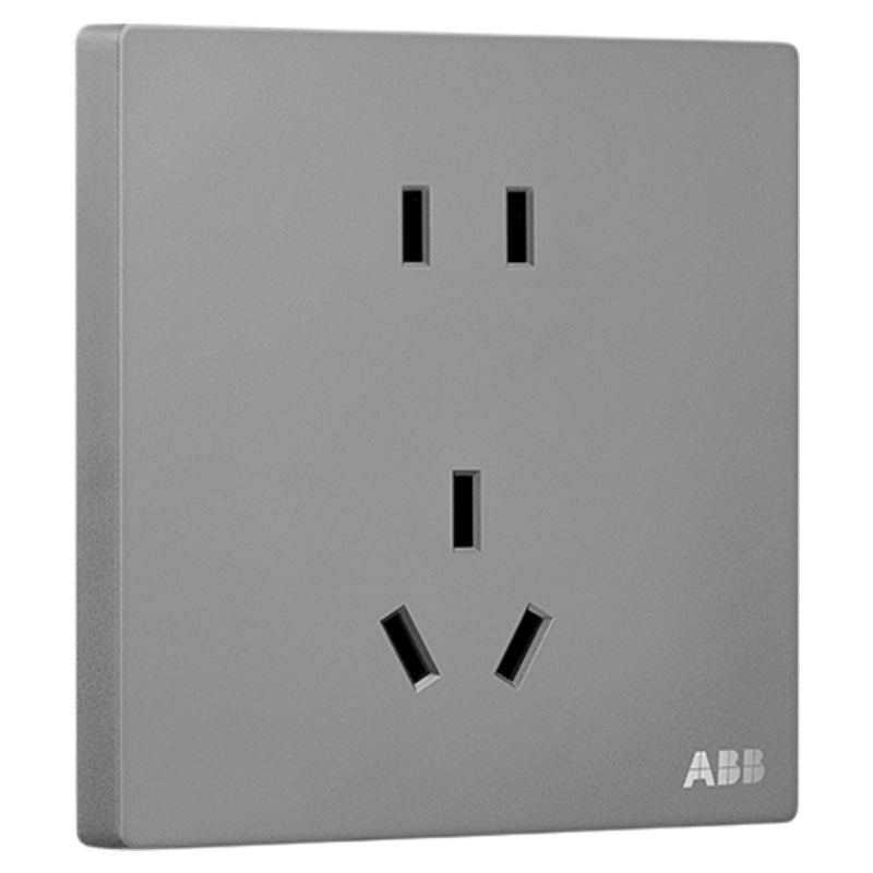 ABB德典开关插座面板三孔16安空调专用墙上带单双控一开五孔家用