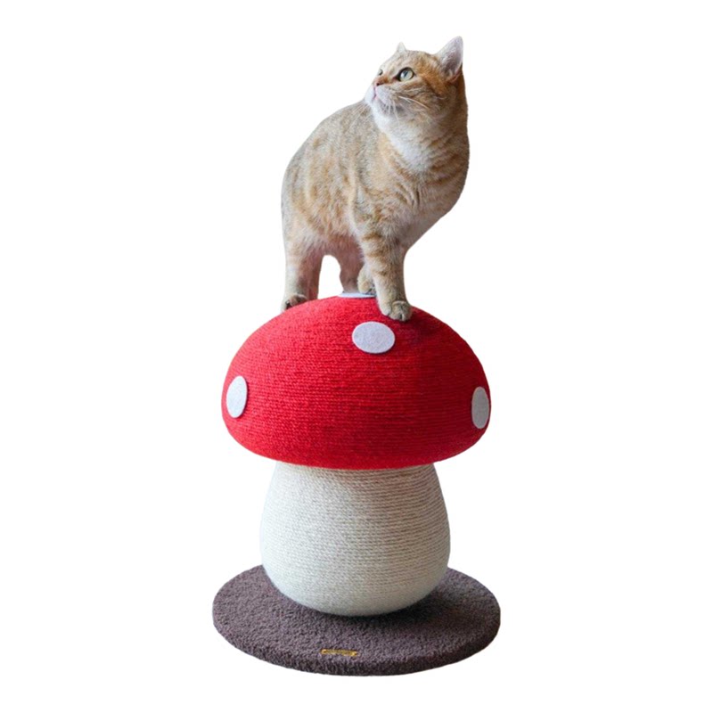 网红猫抓板红蘑菇系列立式猫抓柱