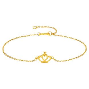 【百亿补贴】TSL谢瑞麟小玩意系列黄金手链足金皇冠素金女YS211