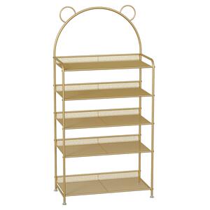 小熊入户门轻奢铁艺鞋架家用门口多层2024爆款新款金属简易鞋柜