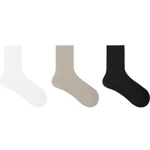 ubras新疆棉莱赛尔罗纹运动袜10A抗菌消臭秋冬中筒袜短袜情侣袜子