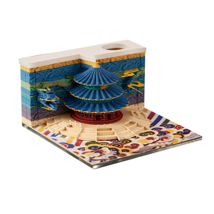 2026年祥云天坛祈年殿3D立体纸雕便签纸日历台历手撕解压新年礼物