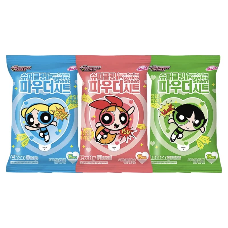 韩国直邮飞天小女警清凉除汗湿巾