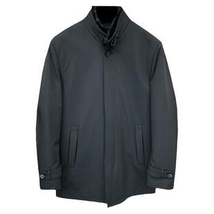 促销冬季新款内胆袖可脱卸白鹅绒中长款风衣水貂毛领羽绒服铭盛缘