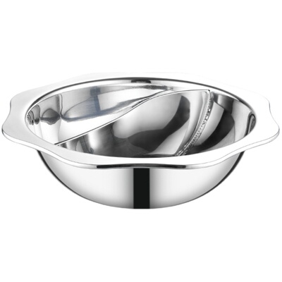 加厚不锈钢饭店电磁炉专用火锅盆