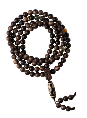 沉香+天珠多圈手串男女情侣手链