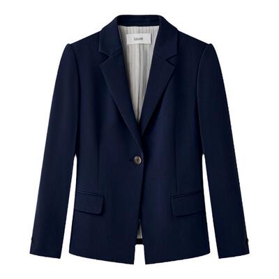 LAUREL羊毛收腰一手长西装