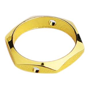 14K包金保色套珠圈 切角六边形圆形包珠环 直孔串珠环diy手工配件