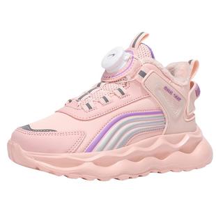 贵人鸟女童鞋加绒棉鞋冬季2025新款防滑耐磨运动鞋冬款女孩跑步鞋