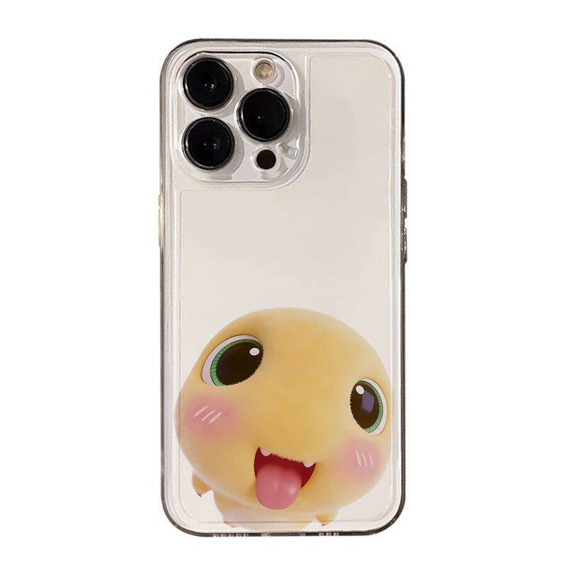 华为PURA90可爱iPhone16创意VIVOIQOO15透明苹果13ProMax软小米17适用14PLUS手机壳托脸吐舌奶龙卡通一加ACE6