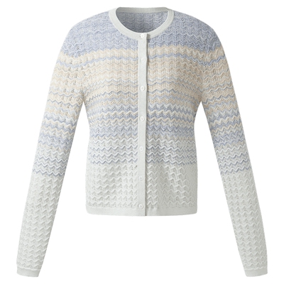 歌莉娅开衫女渐变设计条纹上衣