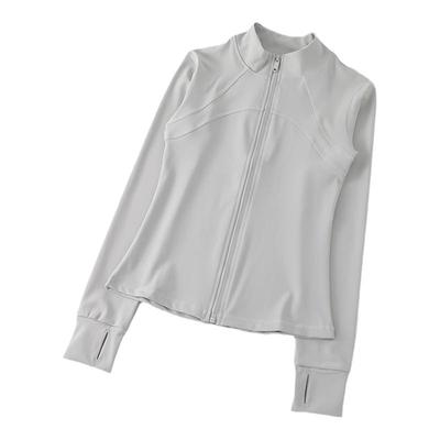 速干透气立领健身外套女款秋冬长袖瑜伽服上衣户外修身骑行运动服