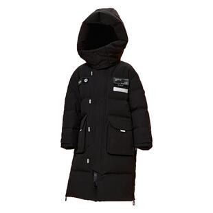 鸭鸭儿童羽绒服男童2023新款洋气冬季长款中大童过膝加厚外套WJ