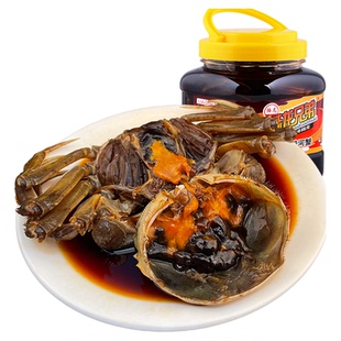 偏淡更好口感即食罐装生腌非熟醉蟹陆龙兄弟海诺醉河蟹1100g约6只