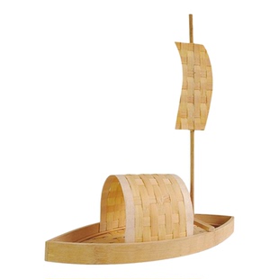 手工竹编乌篷船小木船创意小渔船模型学生作业diy手工制作材料包