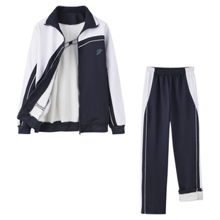 深圳中学生校服冬季加绒秋衣外套水貂绒加厚保暖长裤运动裤校服裤