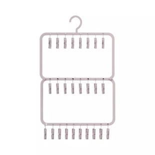 袜子晾晒架多夹子衣架家用衣柜收纳阳台防风婴儿童袜夹晒袜子神器