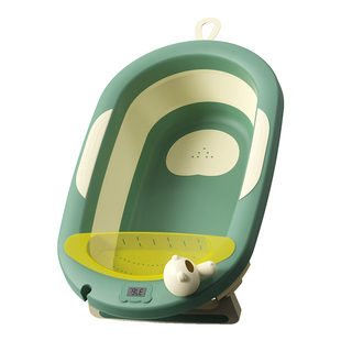 道理熊婴儿洗澡盆大号宝宝浴盆新生儿童洗澡桶家用可折叠小孩浴桶