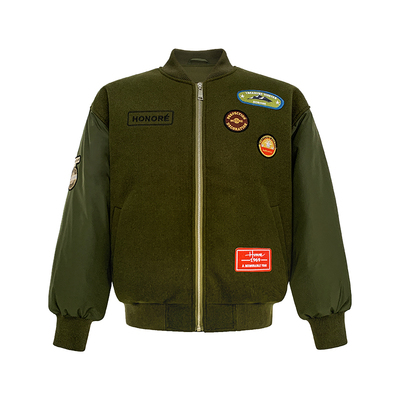 90白鸭绒美式复古外套棒球羽绒服