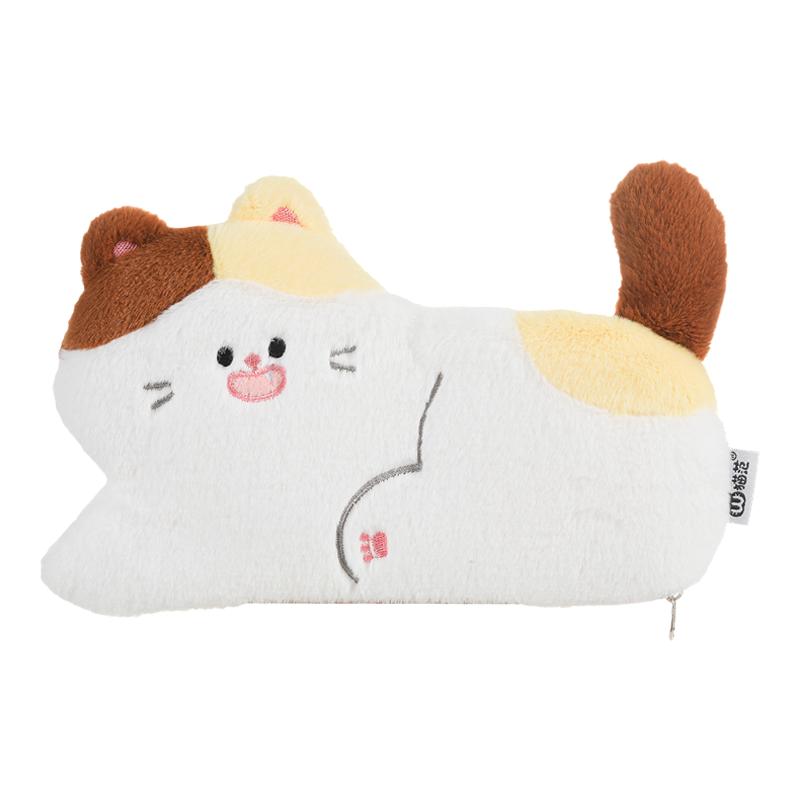 原创猫咪毛绒笔袋化妆品收纳包