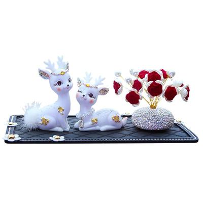 一路平安鹿汽车摆件2025新款车饰