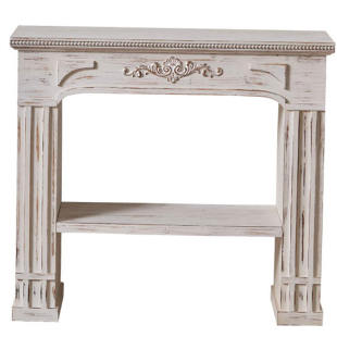 实木法式壁炉装饰柜直播间婚礼布景拍照道具客厅隔断台复古关玄桌