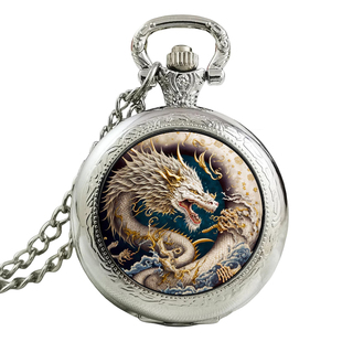 生肖龙怀表套装复古可放照片定制生日礼物送男生学生儿童女款实用